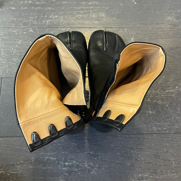 MAISON MARGIELA Black Tabi leather Ankle Heel Boots size 39 - Picture 7 of 15